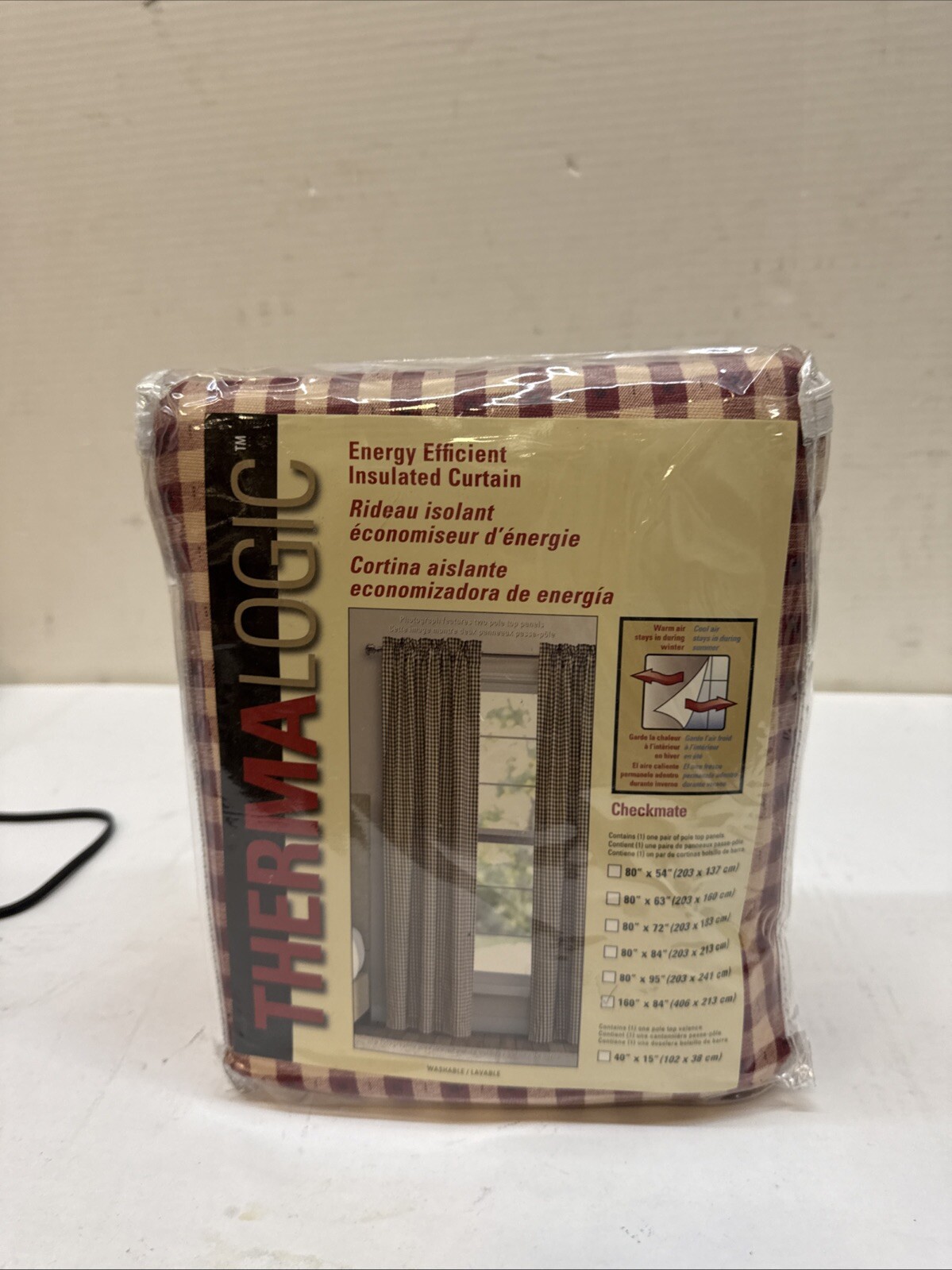 Thermalogic Checkmate Energy Efficient Room Darkening Mini Check Pattern