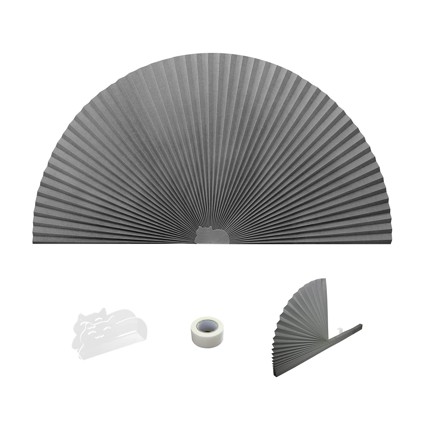 Arch Window Pleated Blinds Easy Cut and Install Pleated Shades Fliterling Lin…