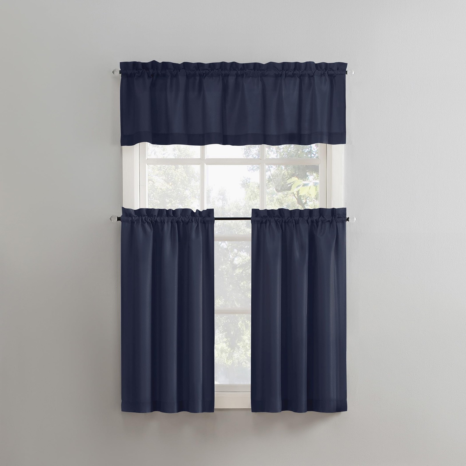 No. 918 Martine kitchen curtain, semi-sheer, with rod pockets, 137.2 x…