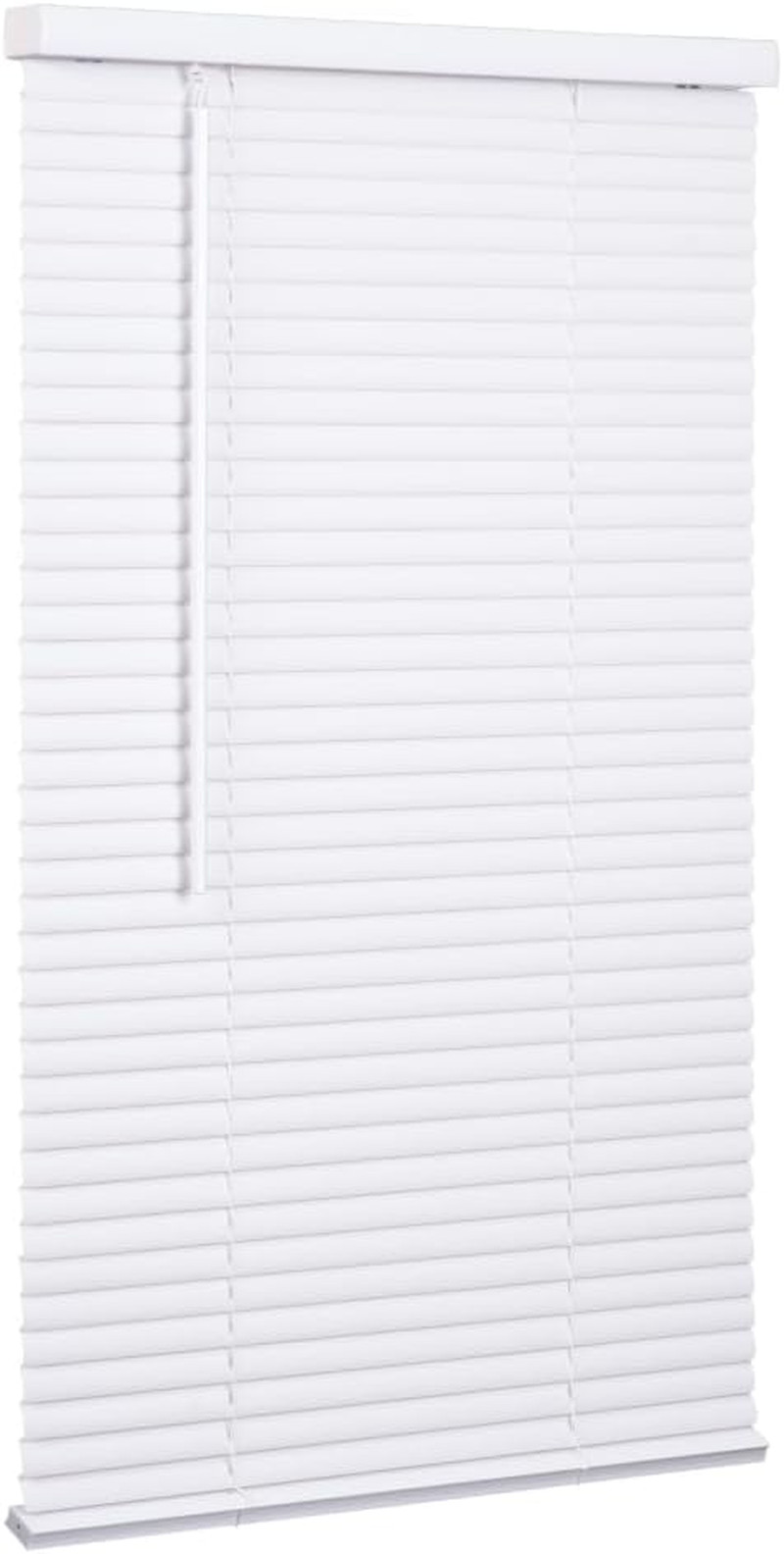 Cordless Mini Blind, 1″ Vinyl Slats, 22″ Wide X 36″ Long – White, Window Blinds