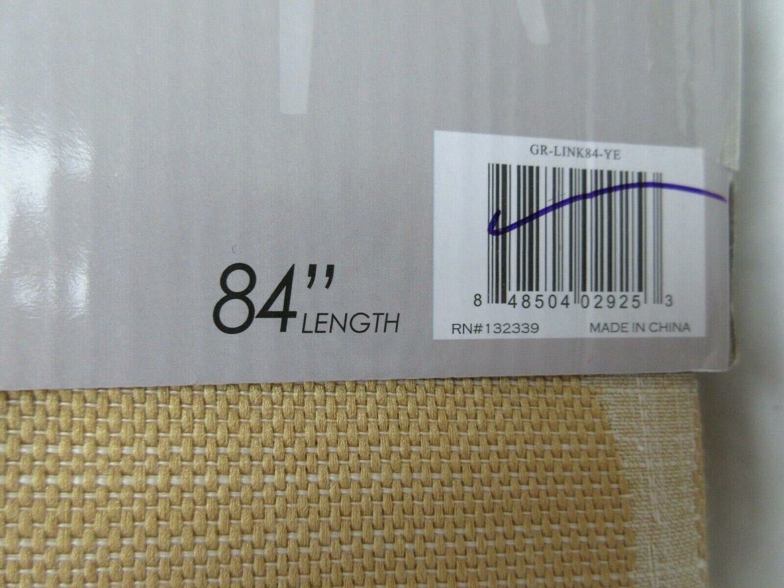 New 2 Compass Links Lattice Rod Pocket Back Tab Curtain Panels 54 x 84 Jacquard