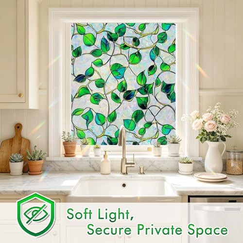Rainbow Window Privacy Film,Heat Control,UV 17.5*78.5 Ivy Jade | Rainbow