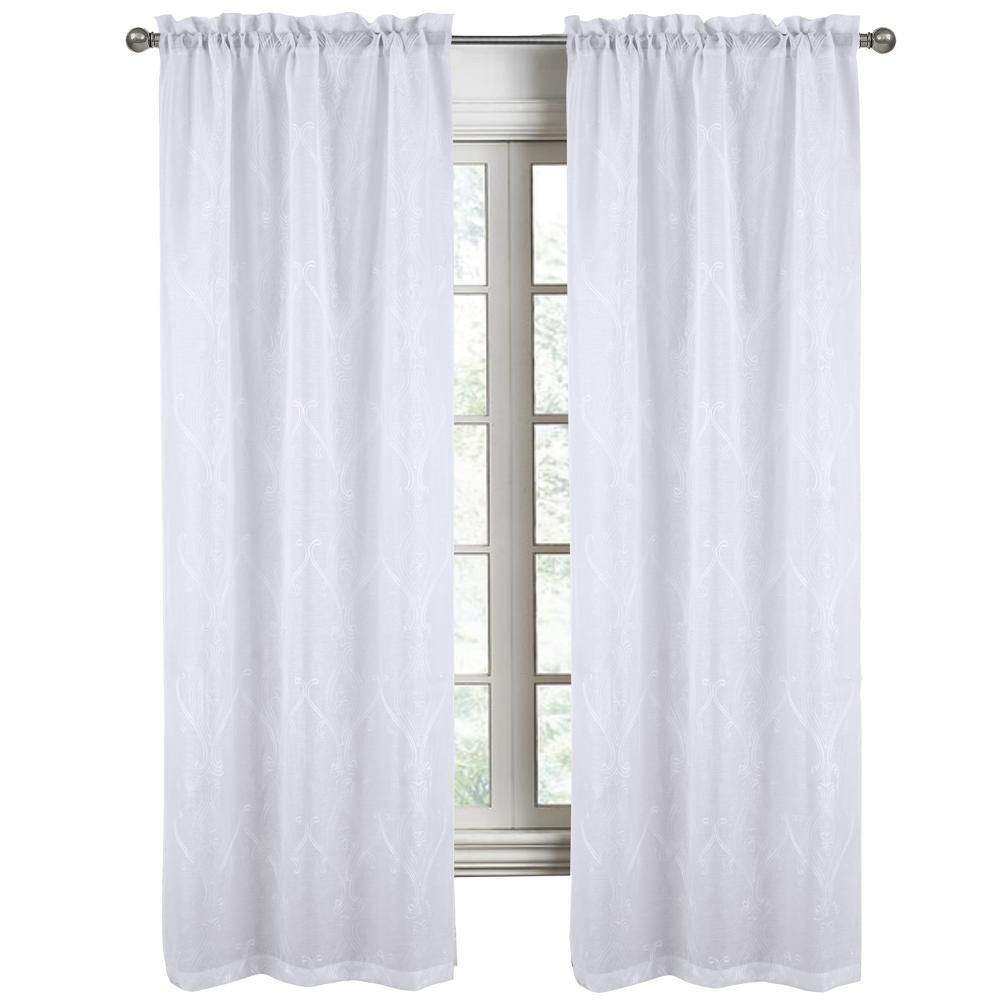 RT Designers Collection Pearl Emb Metallic Doily Rod Pocket Room