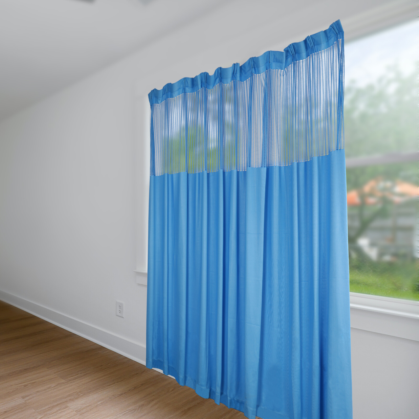 Room Divider Curtain Blue SPA Salons School Nursery Screen Partition 12ft x 8ft