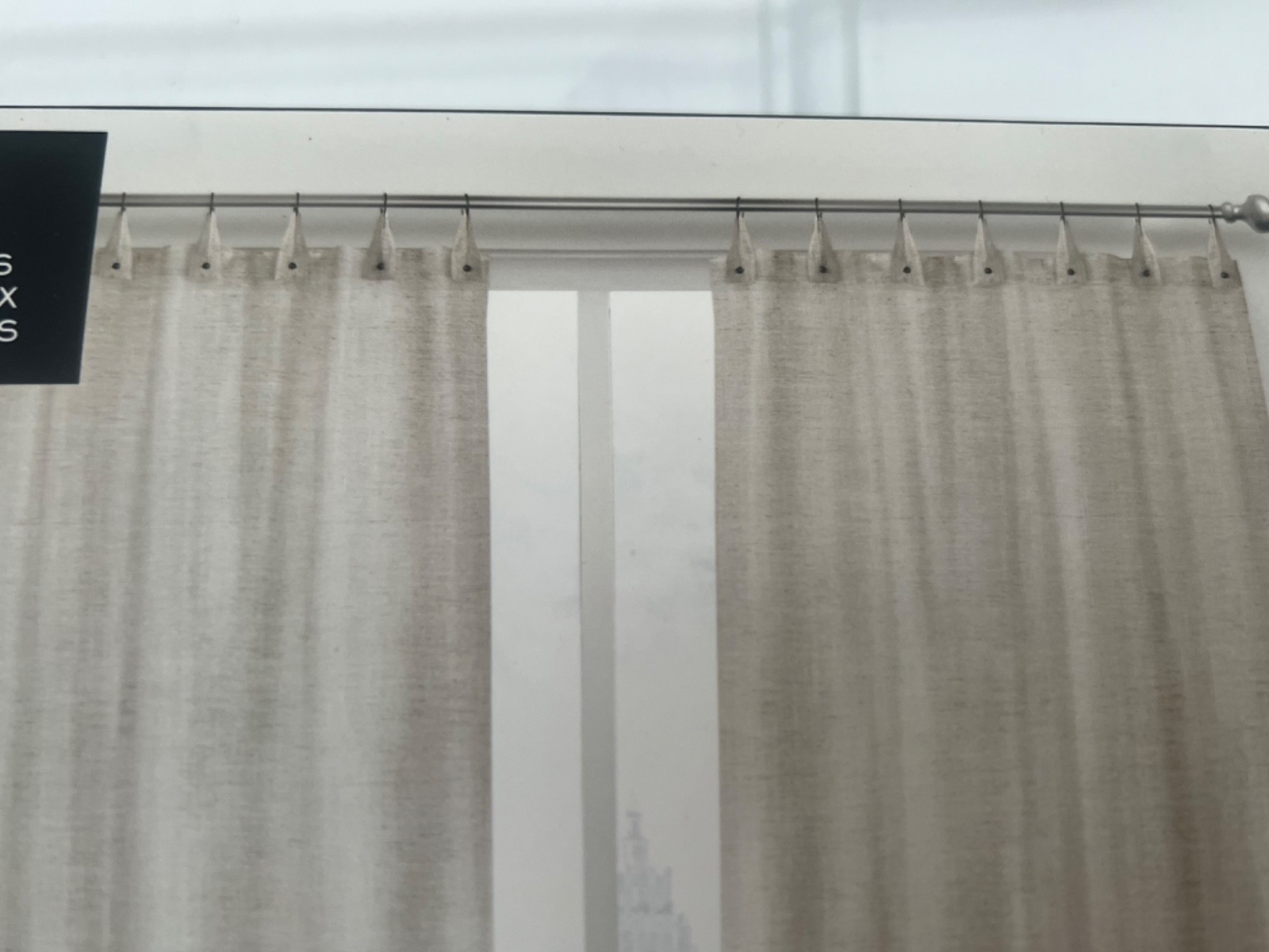 NWT! Rare Ralph Lauren Home Off White Curtains 52 x 96” Tab Top W Attached Rings