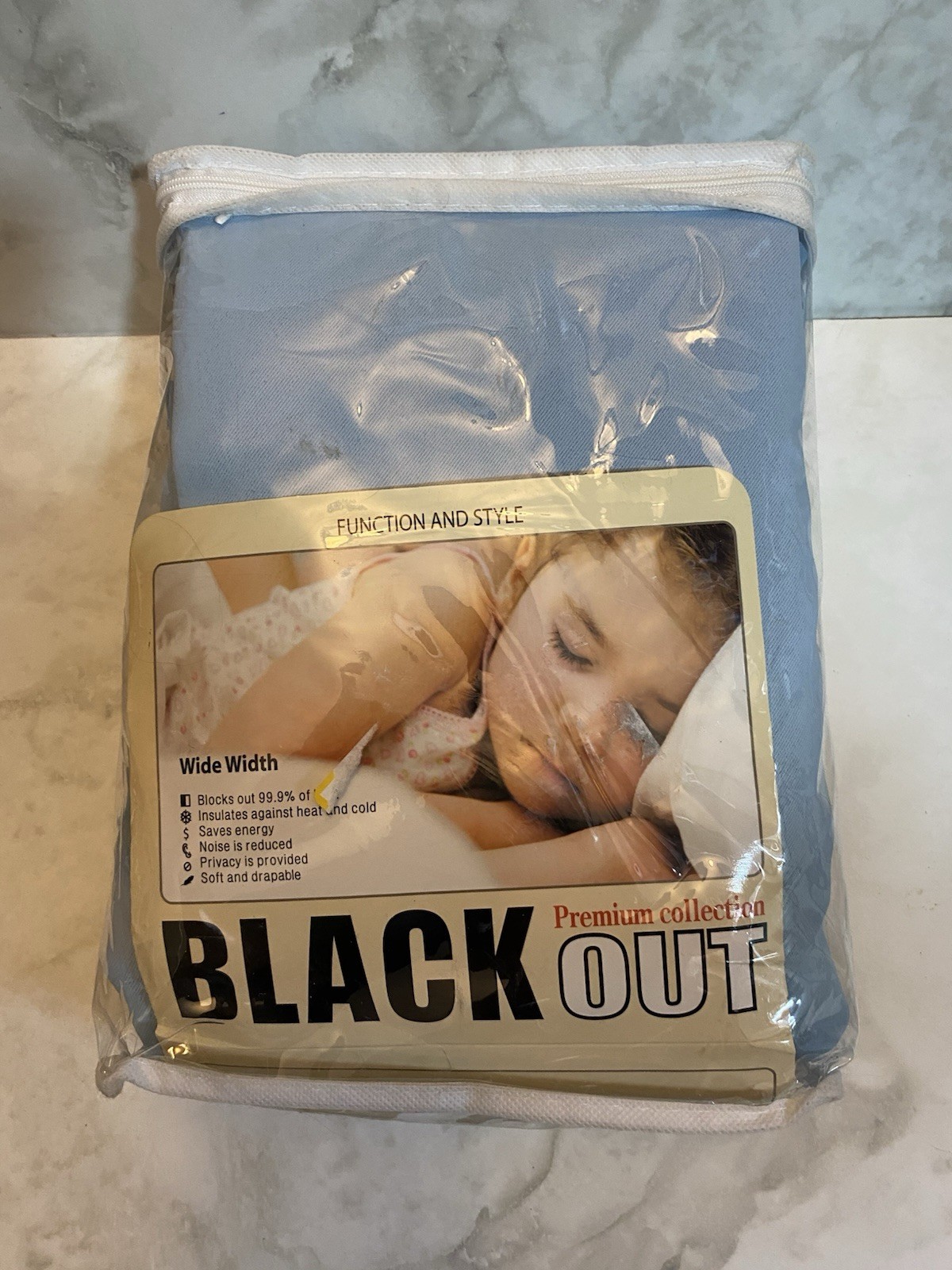 Wide Width Blue Premium Collection Black Out Panel