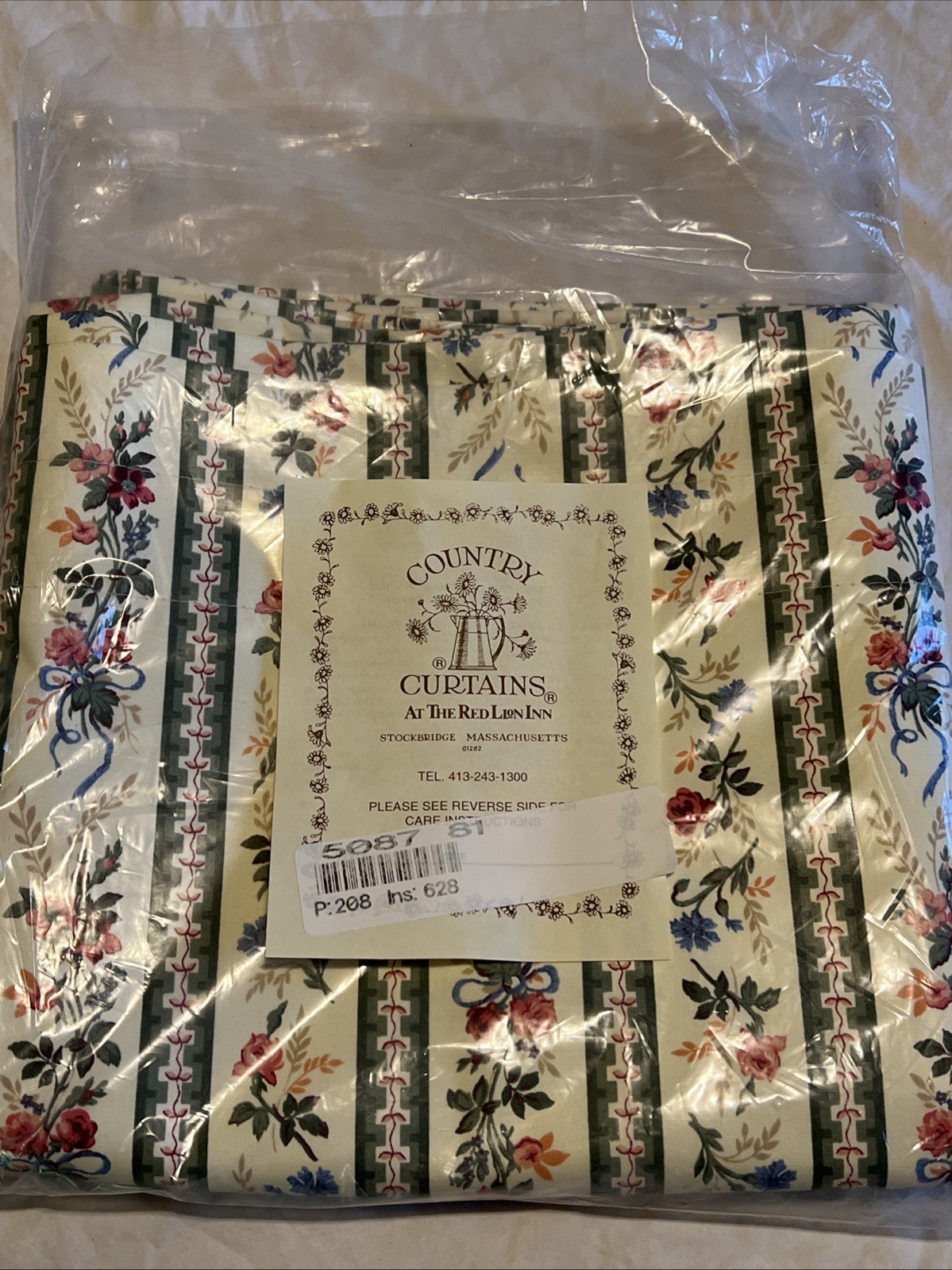 Country Curtains At The Red Lion Inn Floral Insulated Curtain Panels 39×82 USA