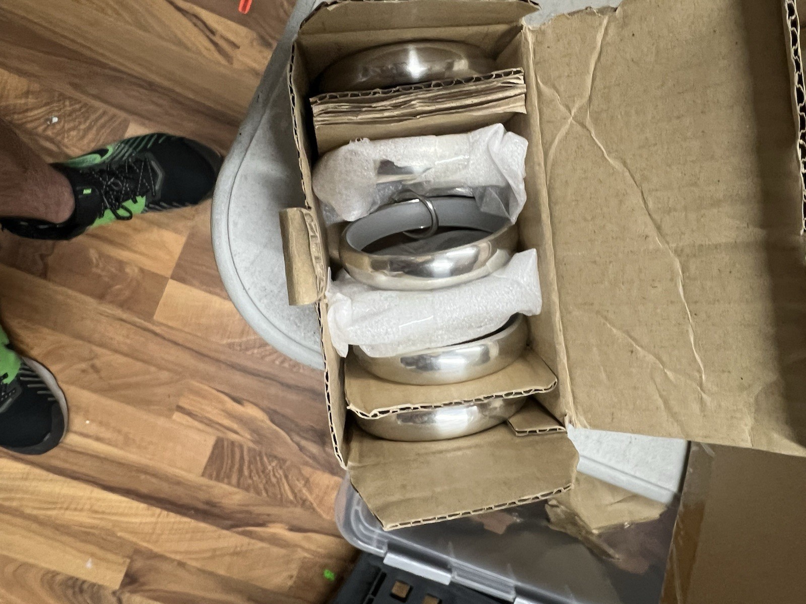 6 Pack Restoration Hardware Estate Drapery Loop Rings Large 1 3/4″ Rod Silver