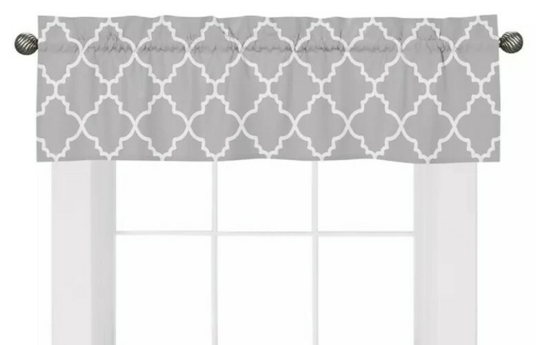LINED WINDOW VALANCE 42X12 BLUE HINDU SITTING BUDDHA BUDDHIST STATUE LOTUS POND