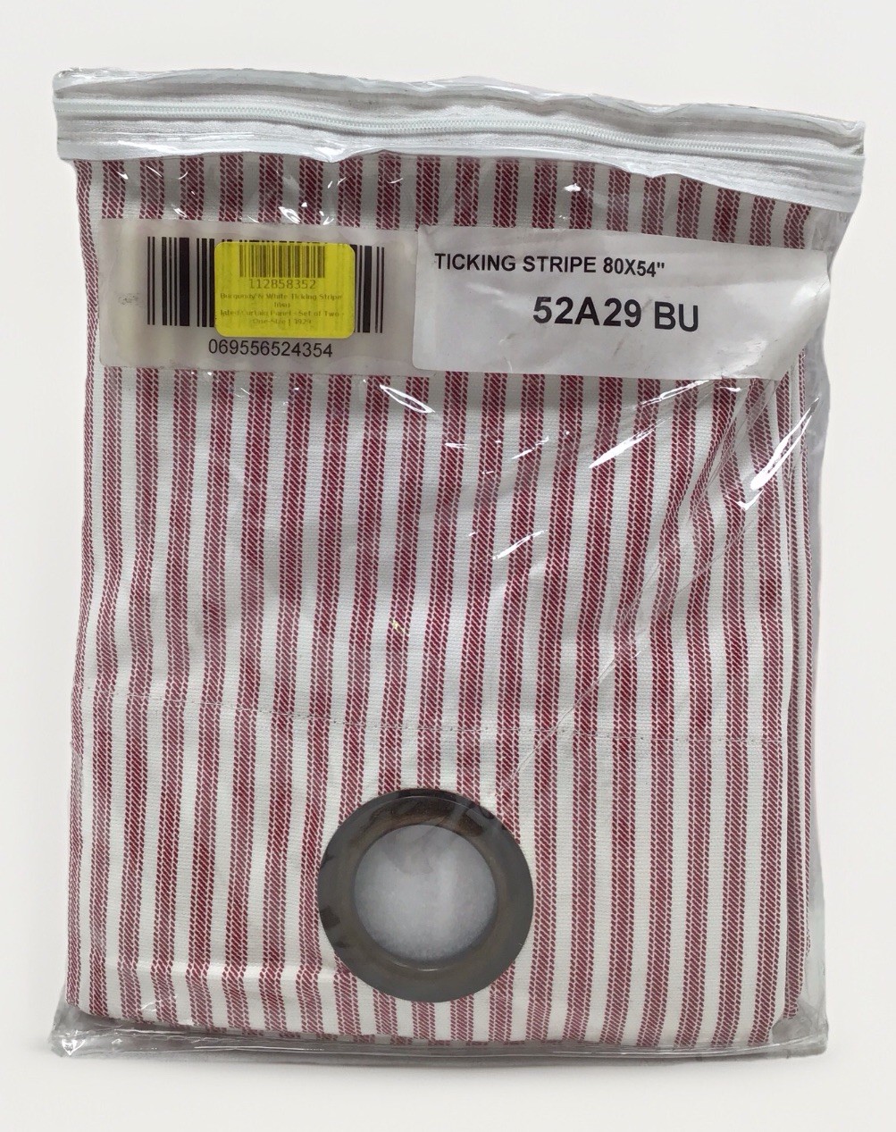 Thermalogic Ticking Stripe Room Darkening Grommet Liner Pair Of 2 80”x 54”