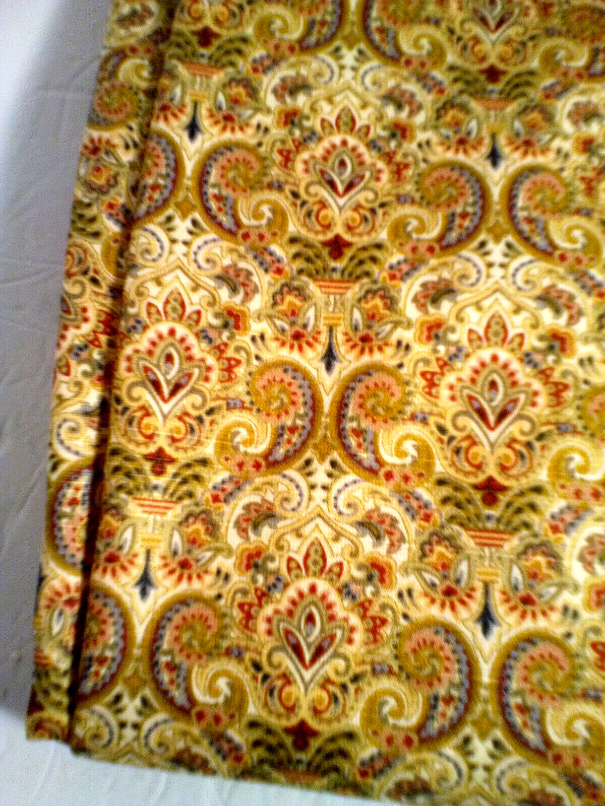Custom Decorating Rod Pocket Valance 70” Moroccan Baroque Pattern Heavy NICE