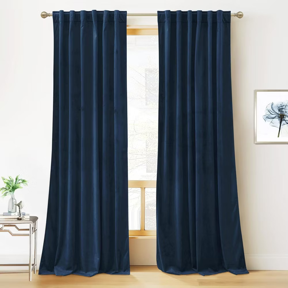 NICETOWN Velvet Curtains Thermal Insulated Plush Velvet Curtains Room Darkening