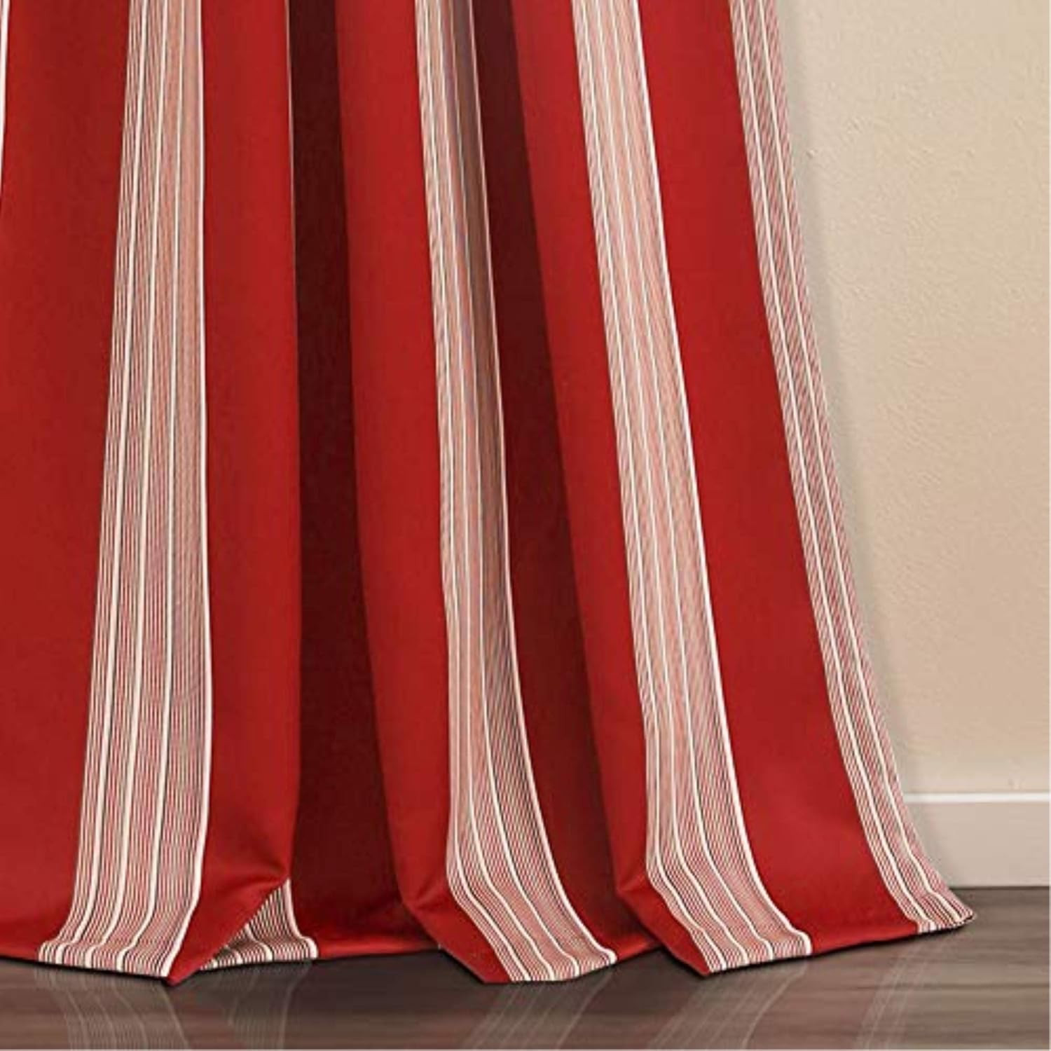 Julia Stripe Curtains | Light Filtering Striped Window Panel Set for Living, Din