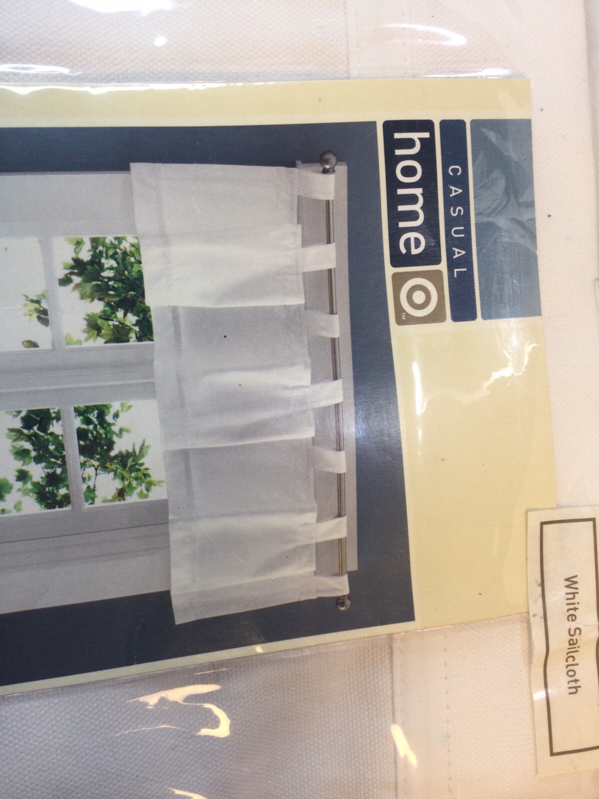 White Sailcloth Window Valance 54” Width x 15” Length