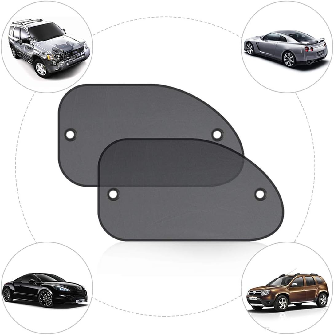 2 Pack Universal Car Window Shade Cling Sunshade Sun, Glare and UV Protection