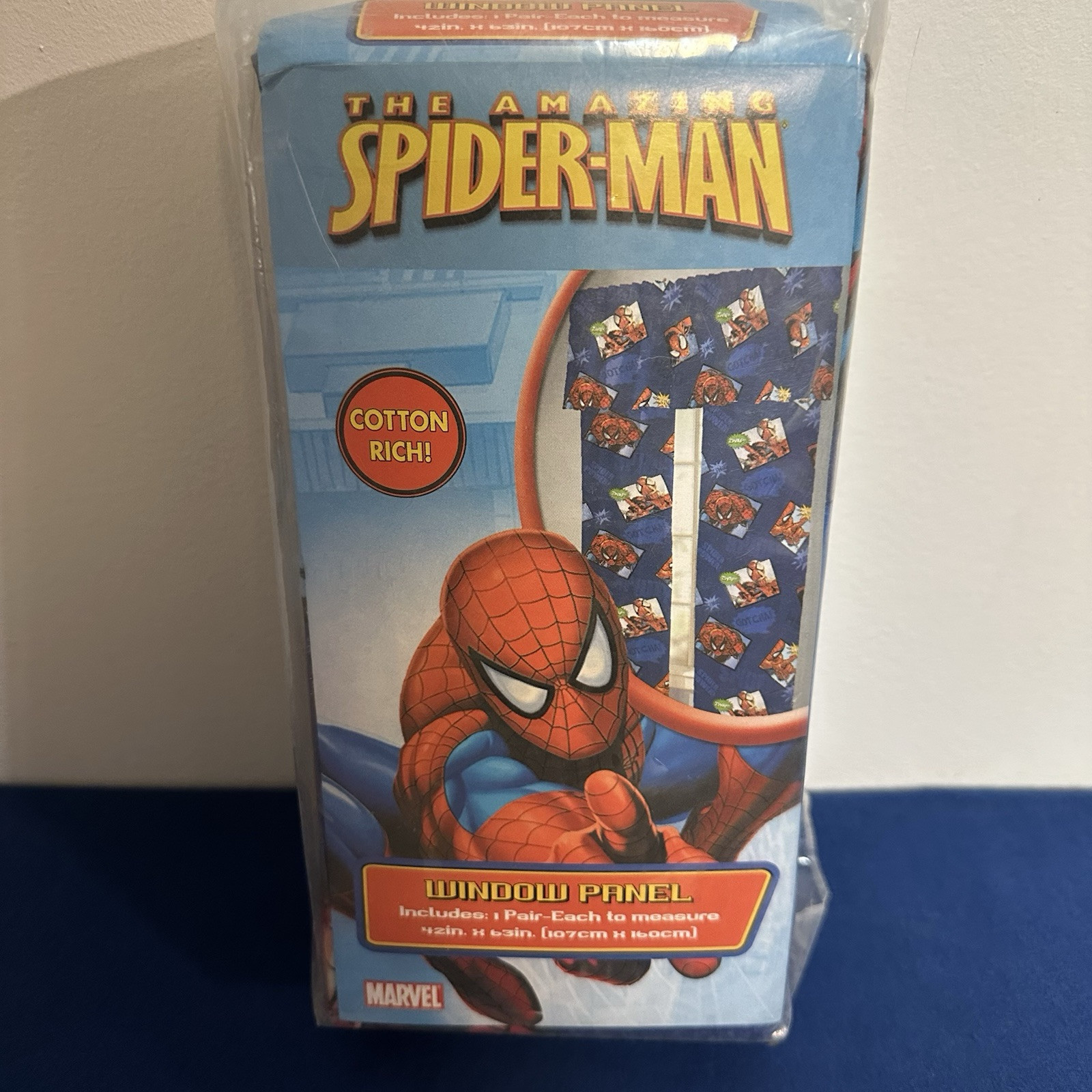 NIP 2009 Jay Franco Marvel Spiderman’ 42″ x 63″ Curtain Panel Pair Child Room