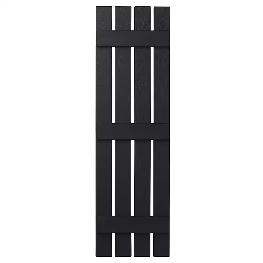 16 In. X 55 In. Polypropylene Plastic 4-Board Open Board and Batten Shutters Pai