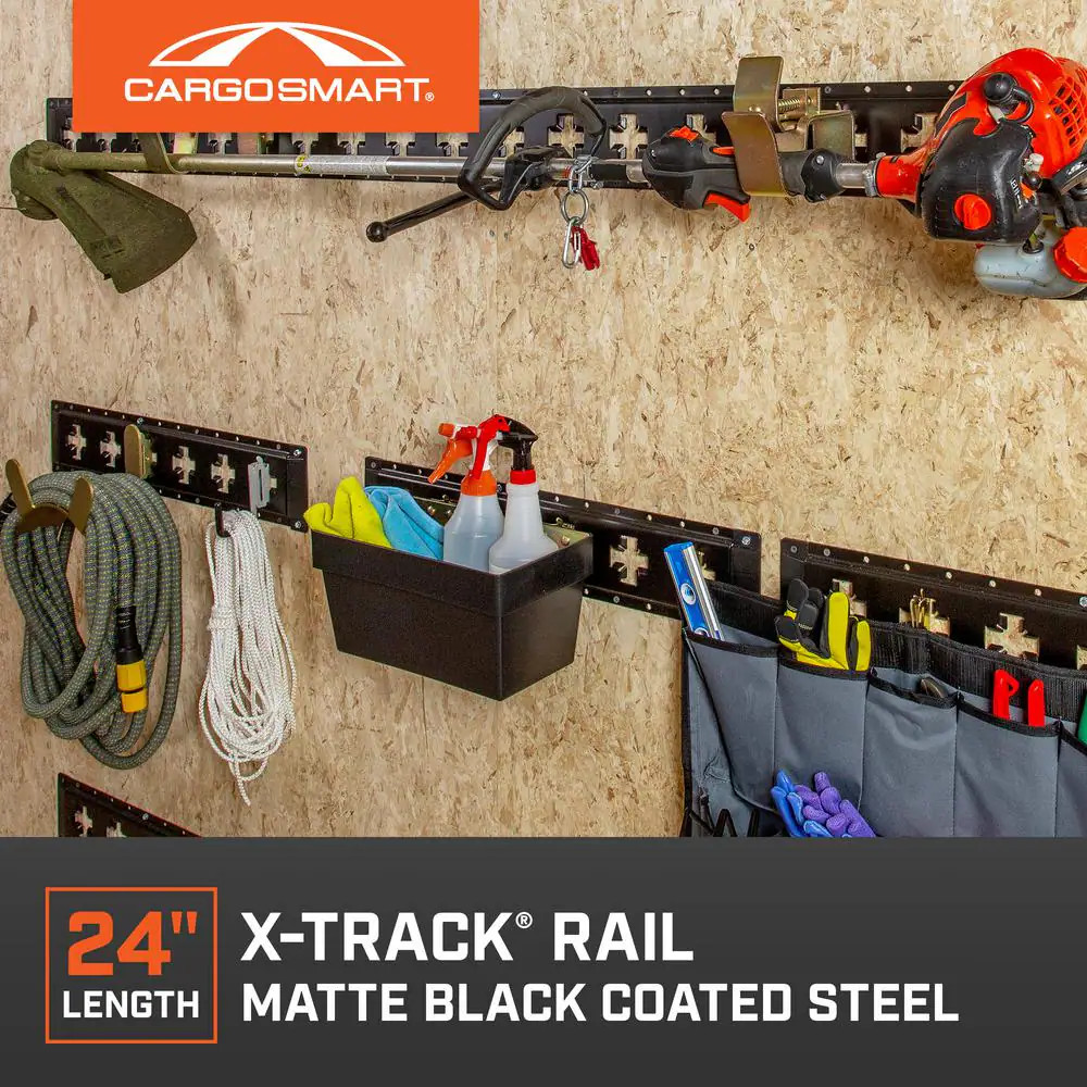 24 In. Matte Black X-Track Rail – 1 Pack