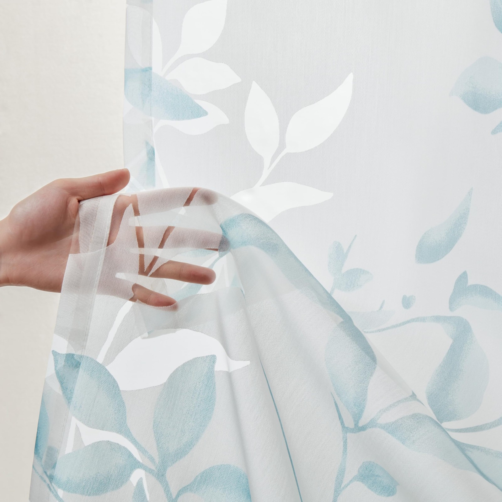 Madison Park Cecily Semi Sheer SINGLE Panel Window Curtain Burnout Botanical Pri