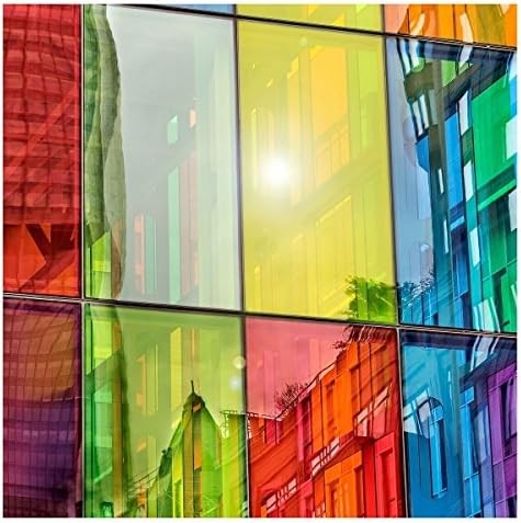 Transparent Decorative Window Film Anti UV Colorful Adhesive Vinyl Heat Insulati