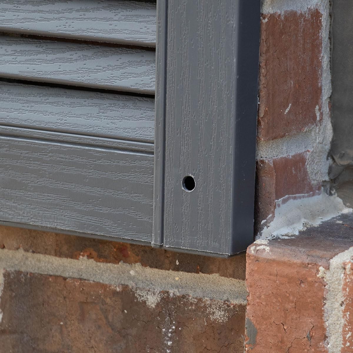 Builders Edge 14.5 in. Wx38 in. H Custom Two Equal Panels Raised Panel Shutters