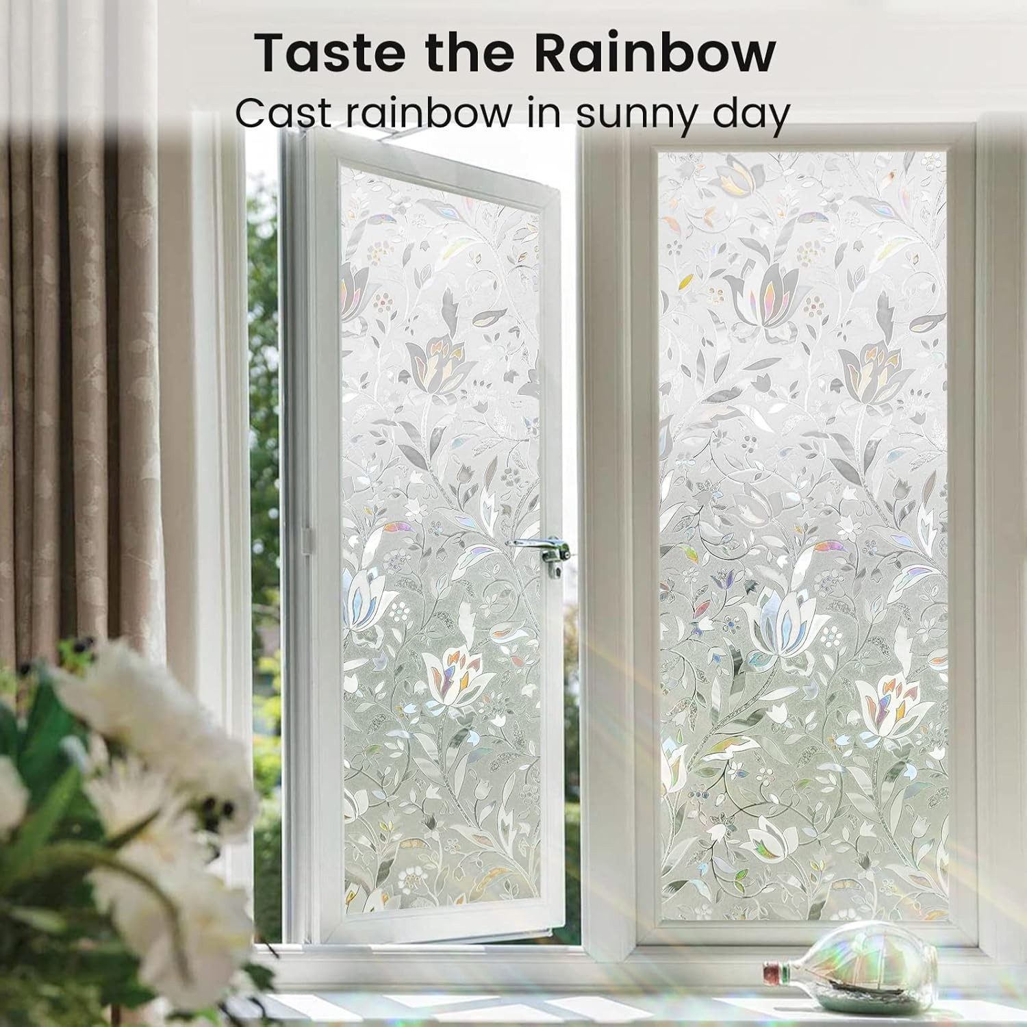 Window Privacy Film Decorative Stained Glass Static Clings Frosted Sticker Cover
