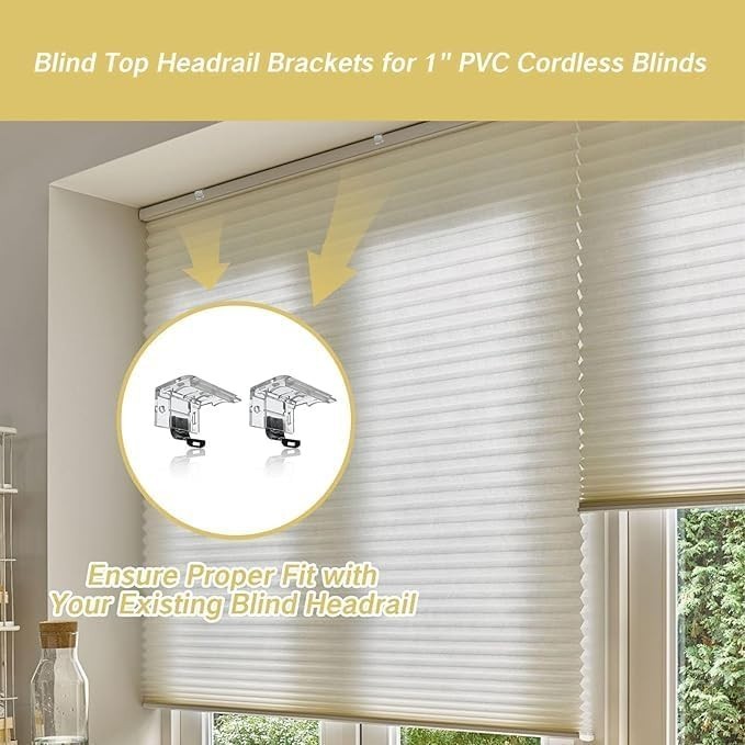 4 PCS Replacement Brackets for Cordless Blinds Metal Clip Mounting Bracket 1″…