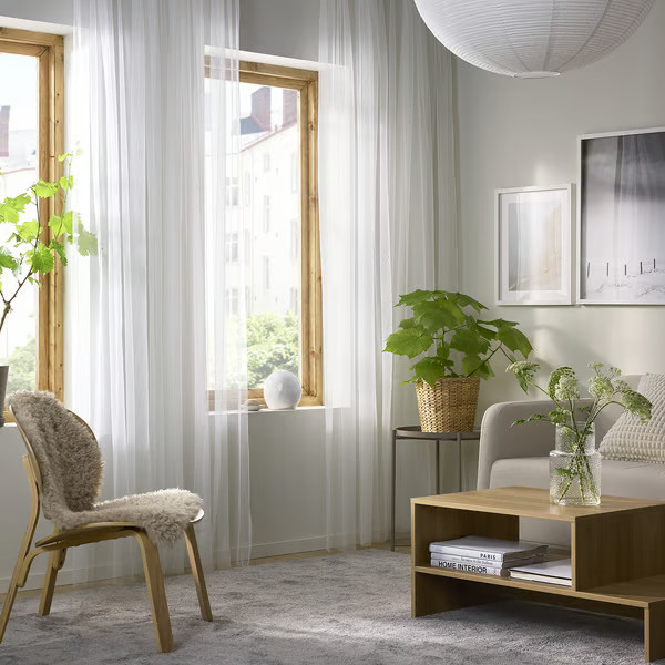 New IKEA Lill Sheer White 110”x98”Curtain Panels 3 Packs 6 Panels