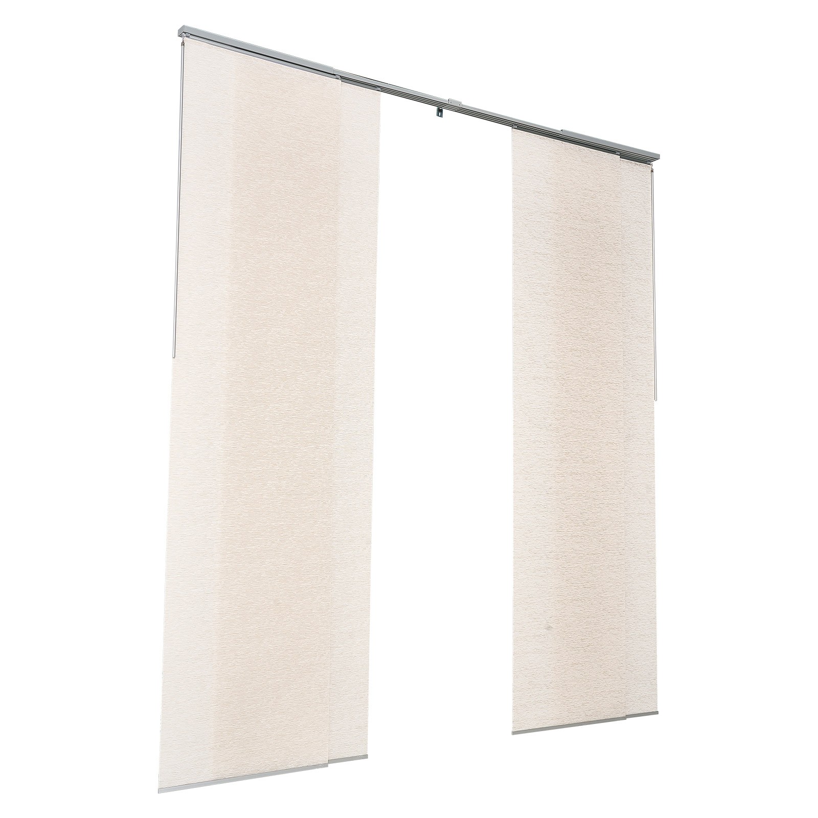 Panel Track Blinds Extendable Track from 45.8in to 86in W Trimmable Light Brown