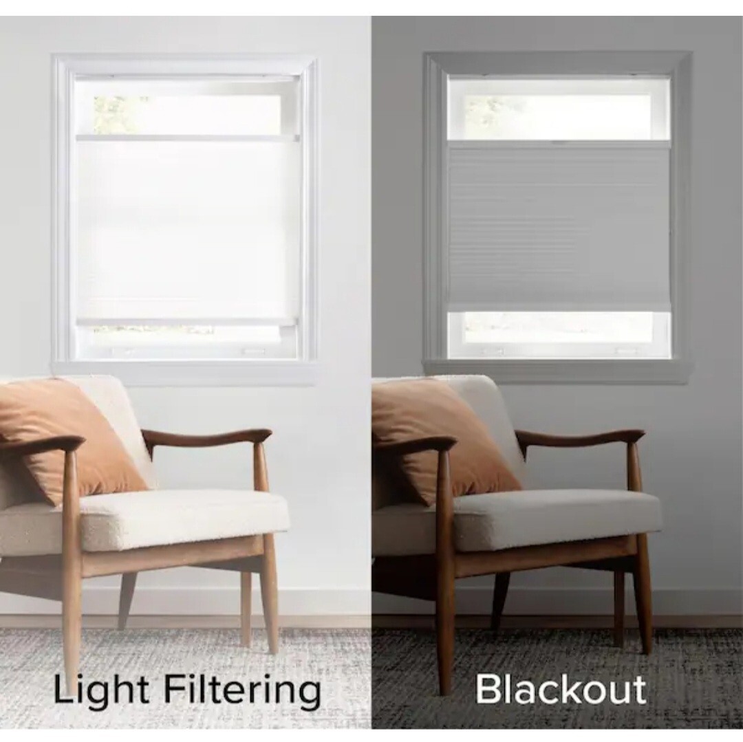CUSTOM CUT Snow Drift Top-Down Bottom-Up Cordless Cellular Shade FAST SHIPPING!