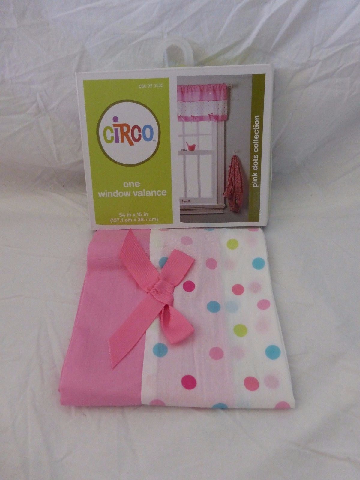 Circo Pink Flower Dot Collection Window Valance 54″ x 15″ NIP