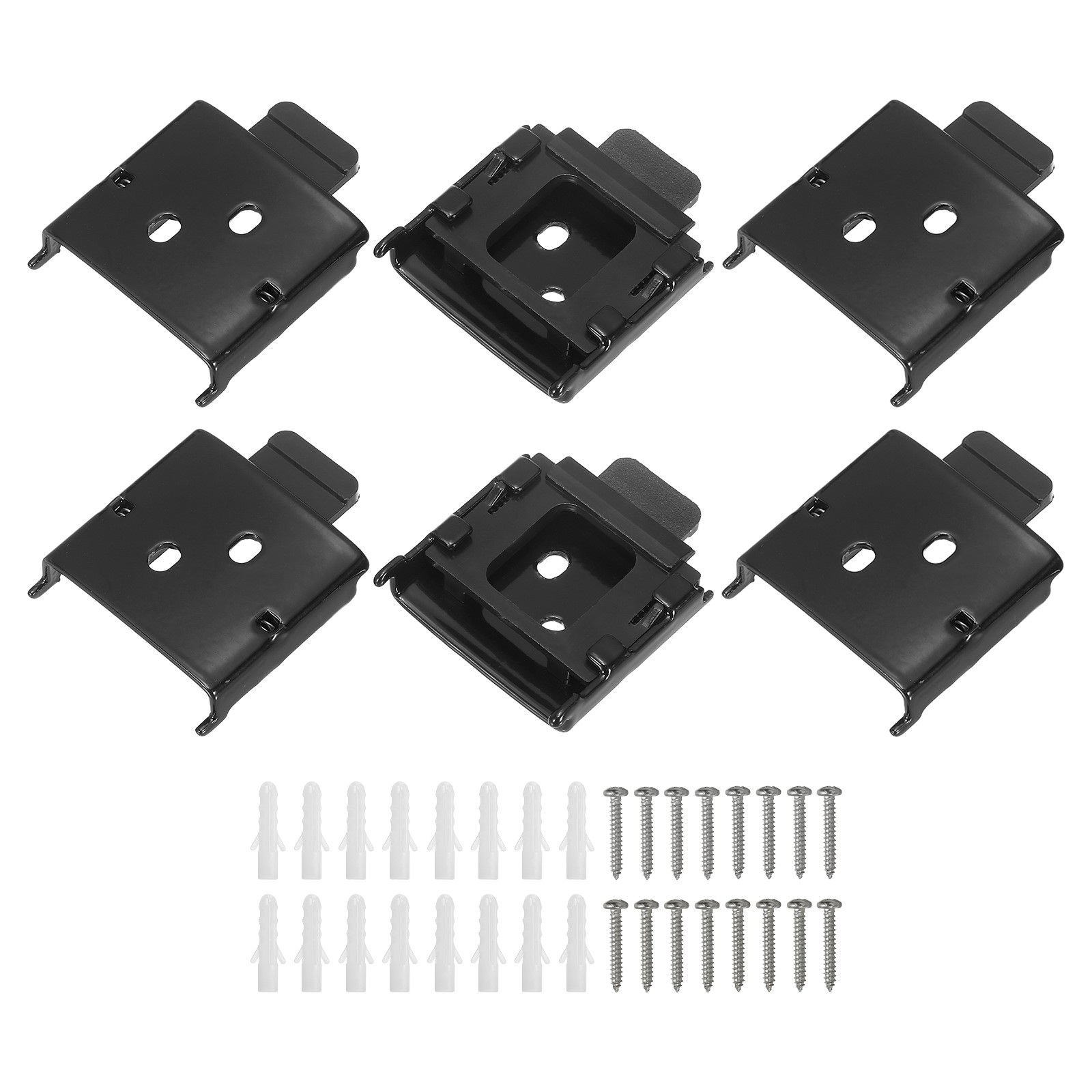 6 Pack Metal Mounting Brackets Roller Blind Buckles for Roller Shade Black