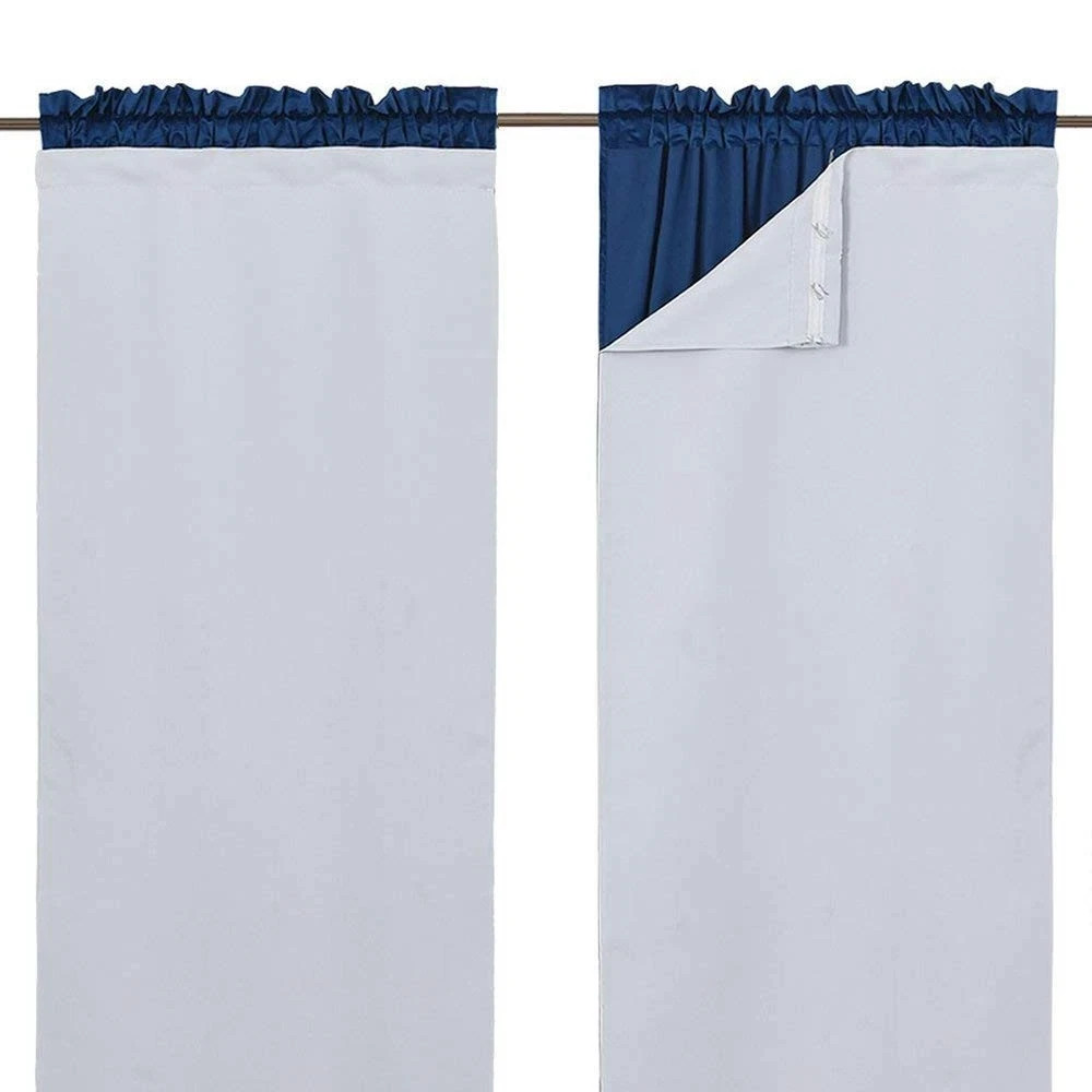 White Blackout Curtain Liners for Window – Noise Reducing Light Blocking Liner f