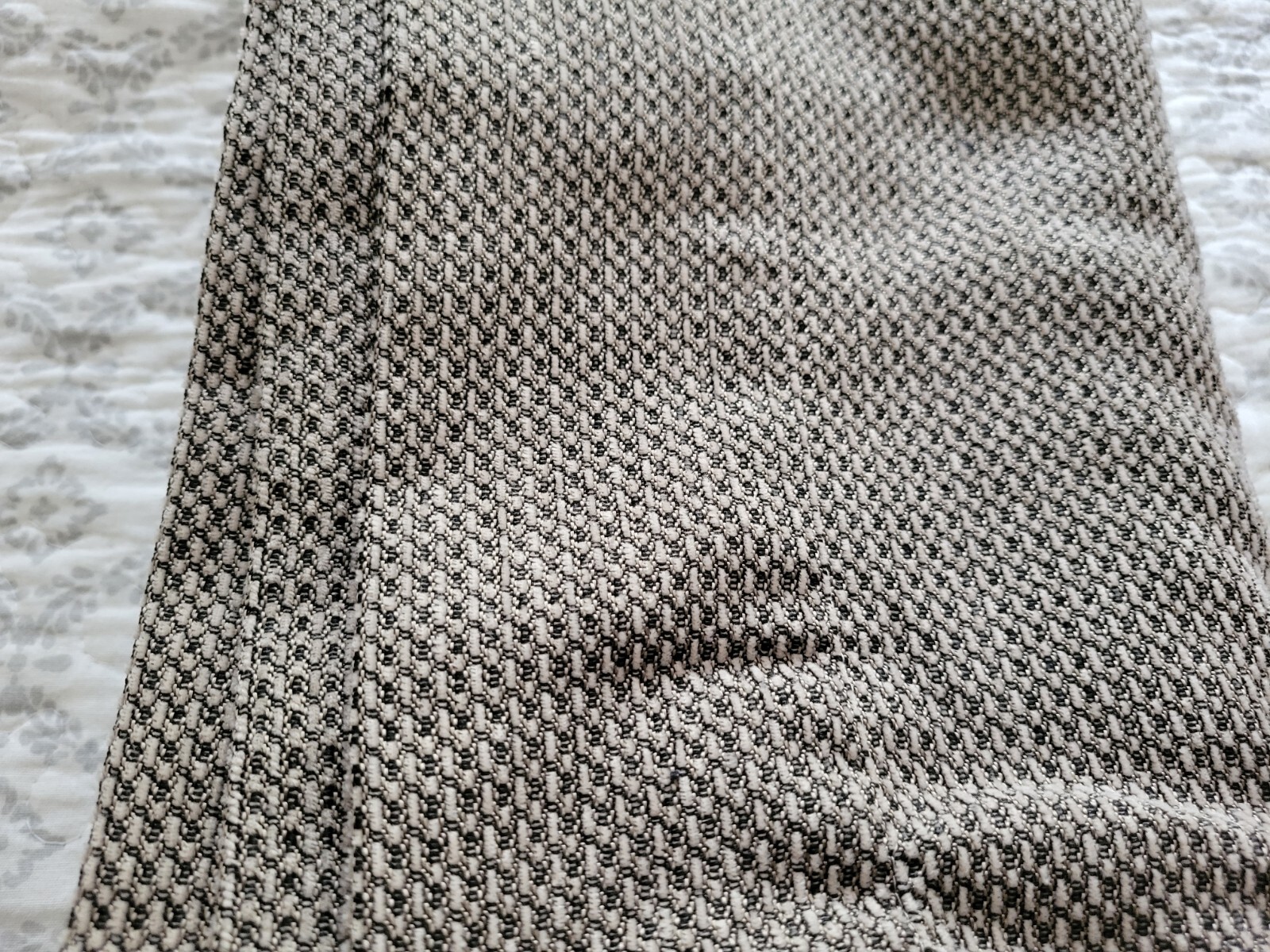 Set of Two Window Curtain Panels JC Penney Rectangle Design Taupe