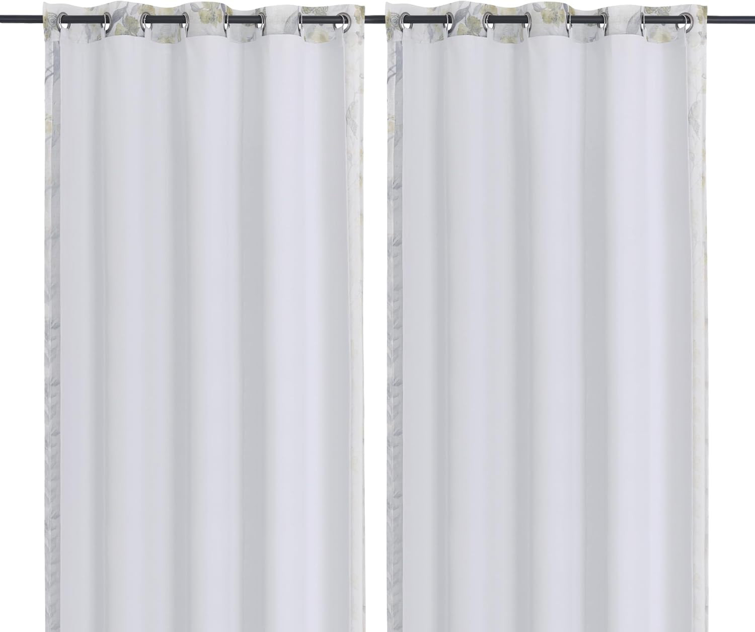 2 Panels 100% Blackout Curtain Liners, 100% Darkening Thermal Insulated Blackout
