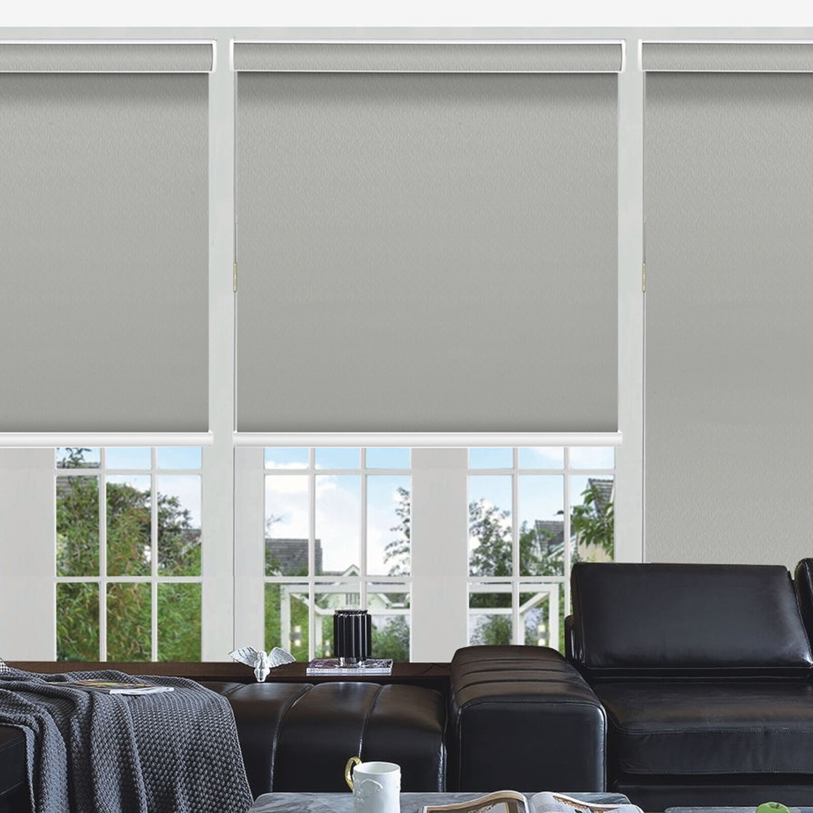 CUSTOM CUT SIZECordless Blackout BLINDS StyleWell Roller Shades – 3 Colors