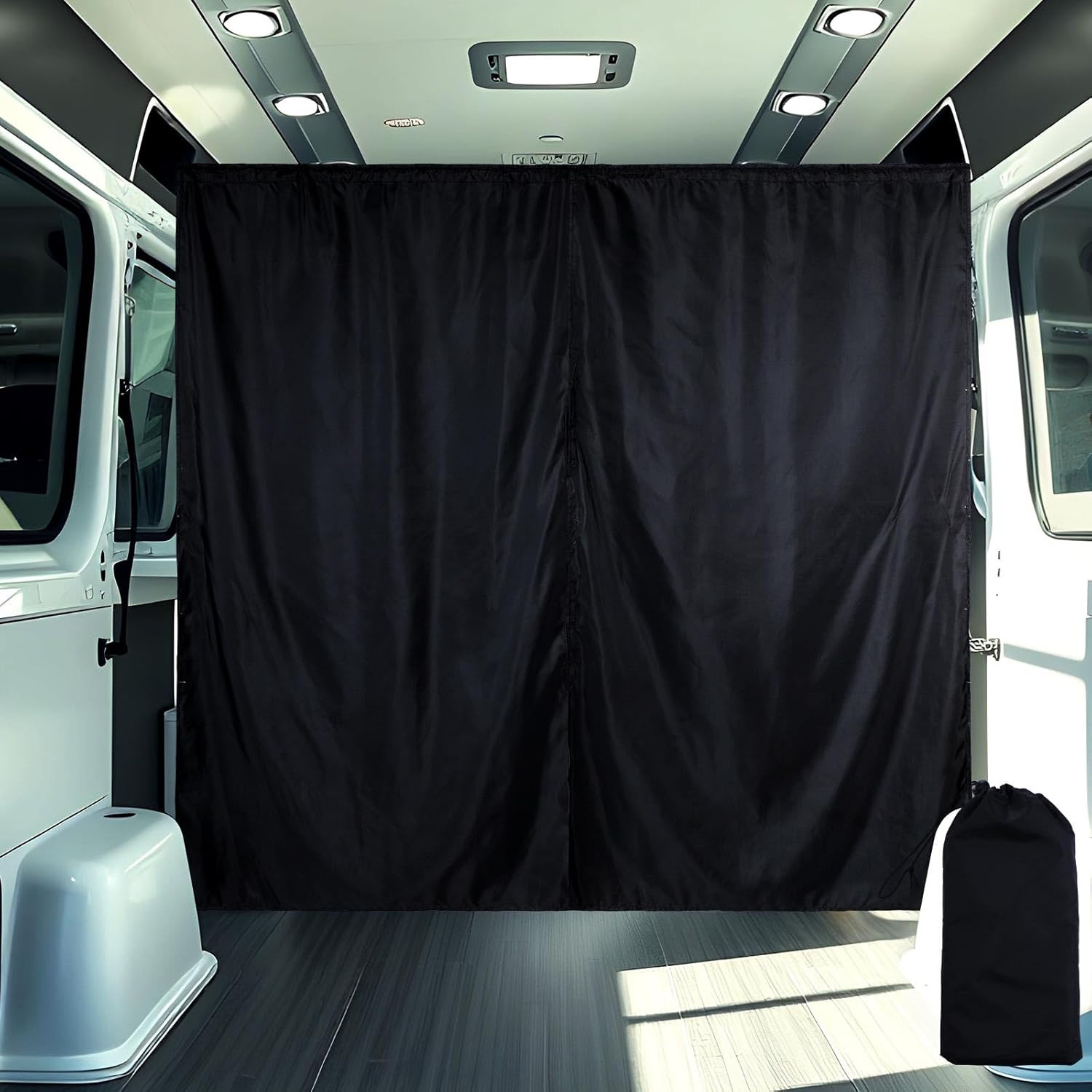 71 X 63 Van Privacy Curtain in Cab or Rear Light Blocking Cab Divider Curtains C