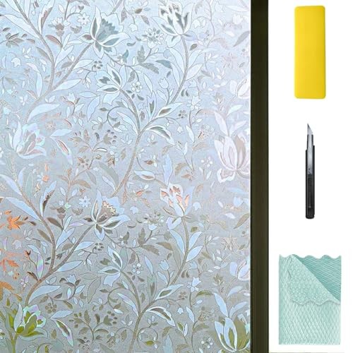 Window Privacy Film with Installation Tools, Bathroom 17.7″ x 78.7″ Pure