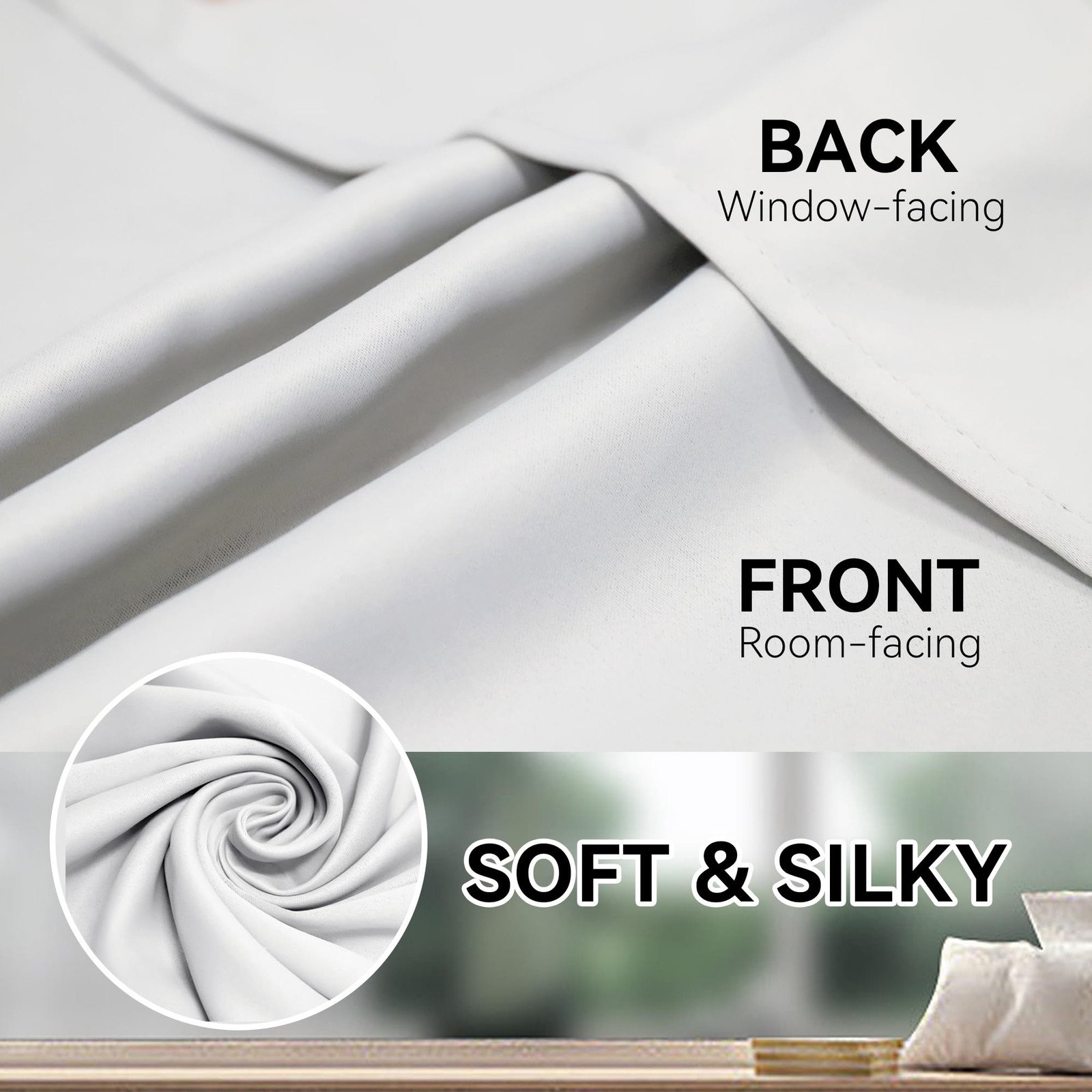 Hascemon Extra Long Blackout Curtains Custom Made132 144 156 168 192 204