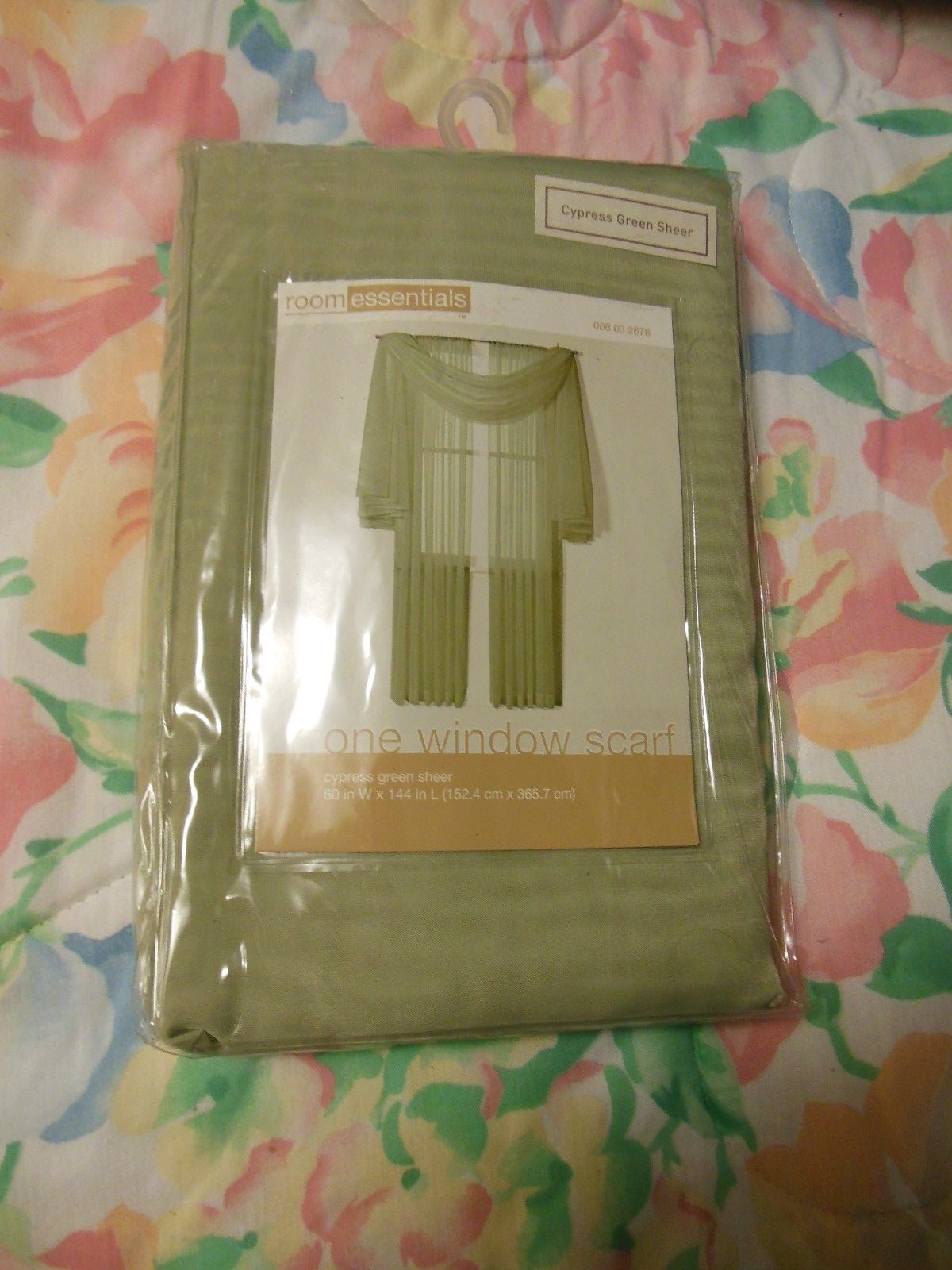 One Window Scarf by Room Essentials, Color Cypress Green Sheer 60″ x 144″