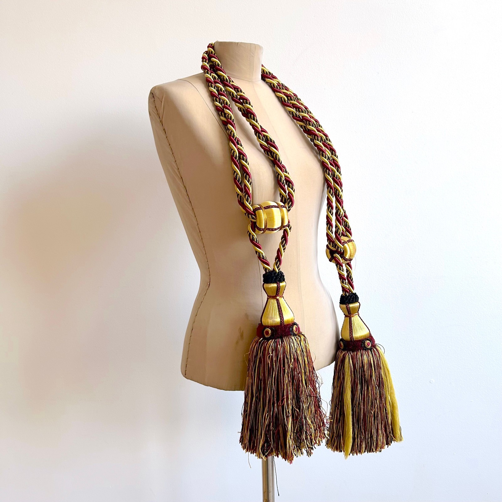 Set 3 Vintage French Curtain Tassels Tie Backs Samuel & Sons NYC Holiday Decor