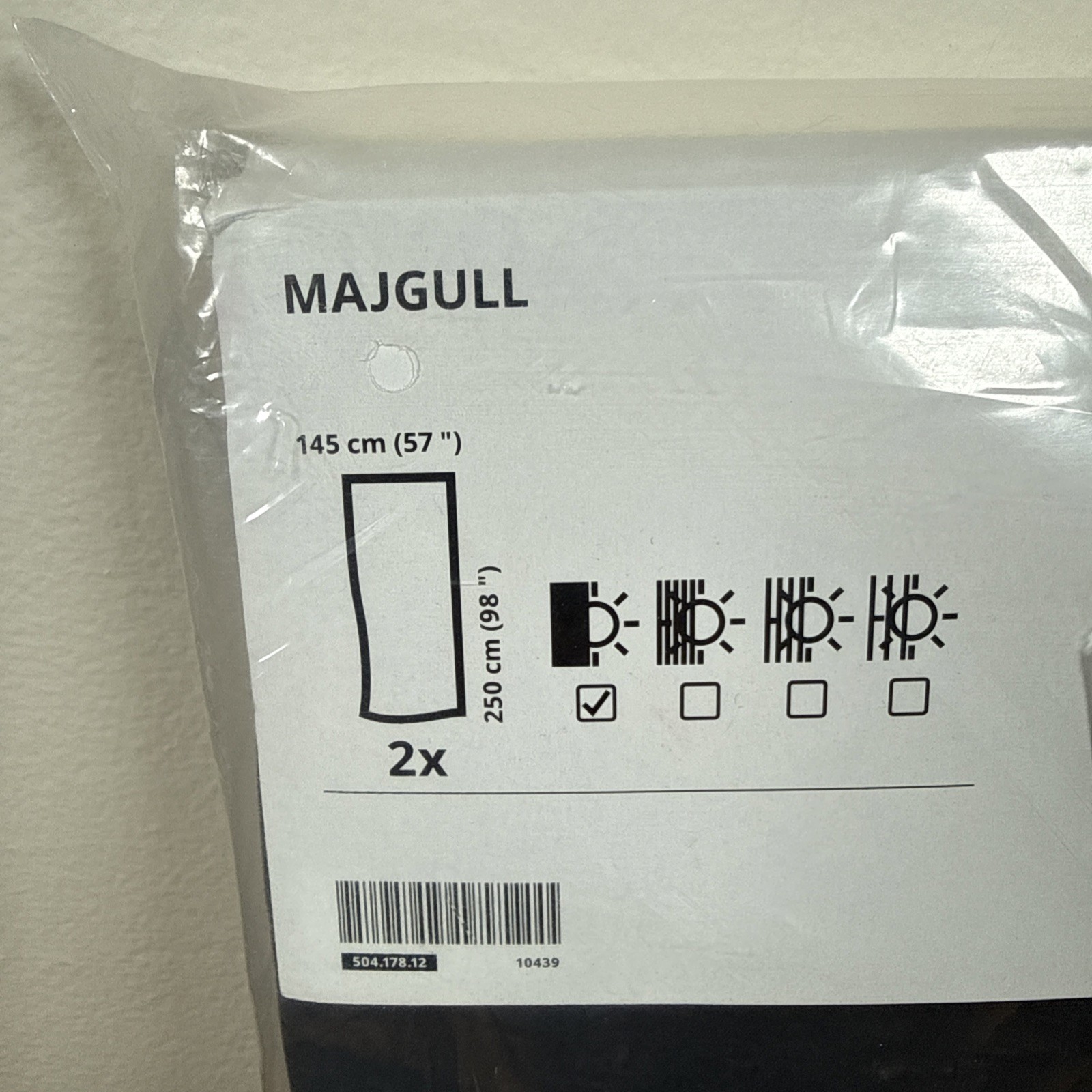 IKEA MAJGULL Curtains Room Darkening pair Gray 57”x 98″