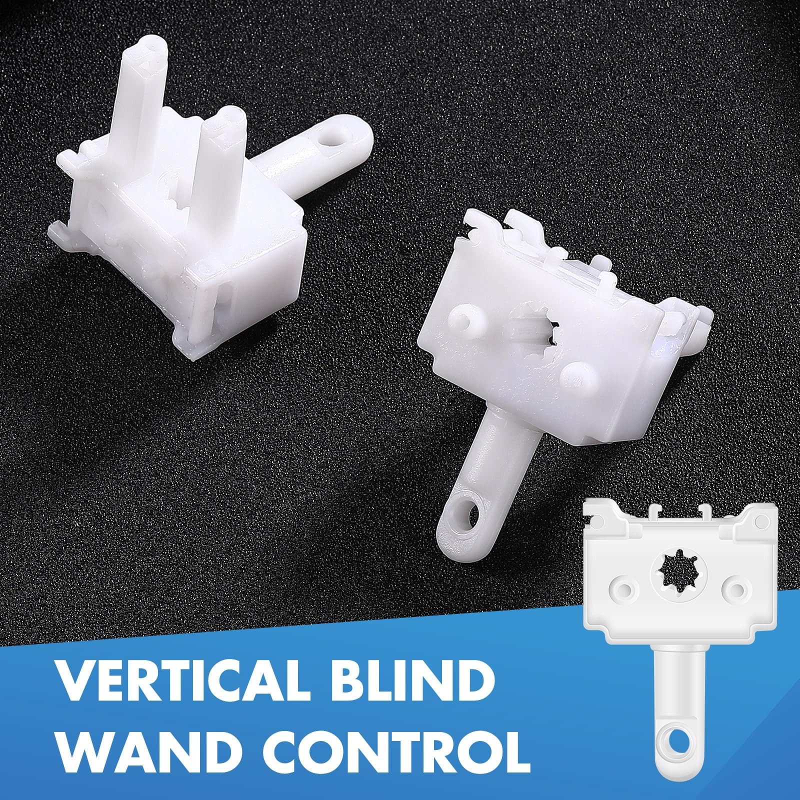 Vertical Blind Wand Replacement Control Repair Parts 2 Pack Window Blinds White