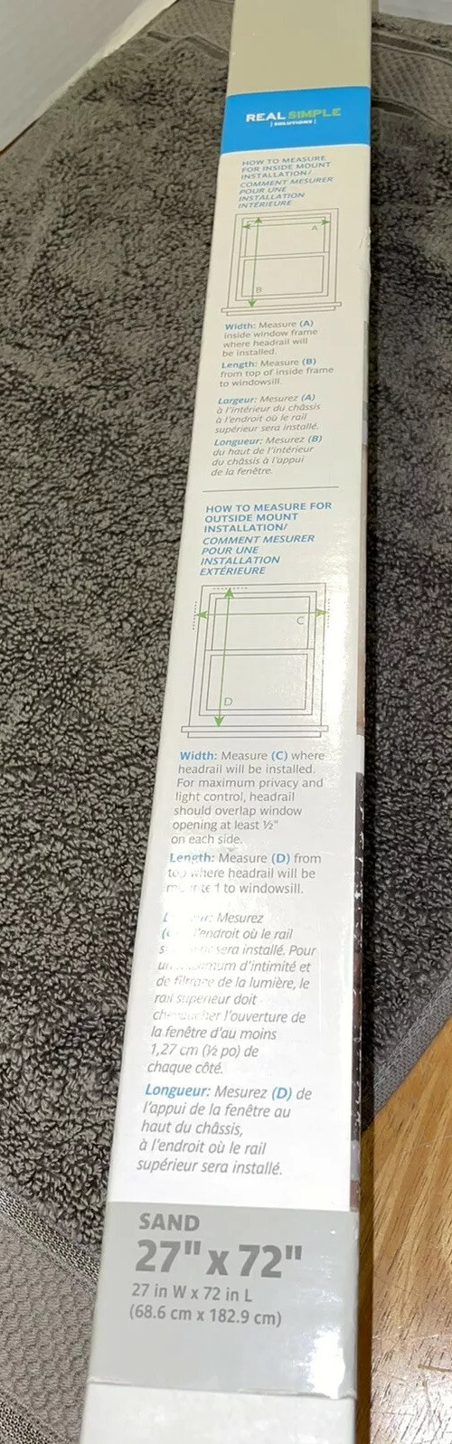 Real Simple Cordless Cellular 27 x 72-Inch Length Shade in Sand