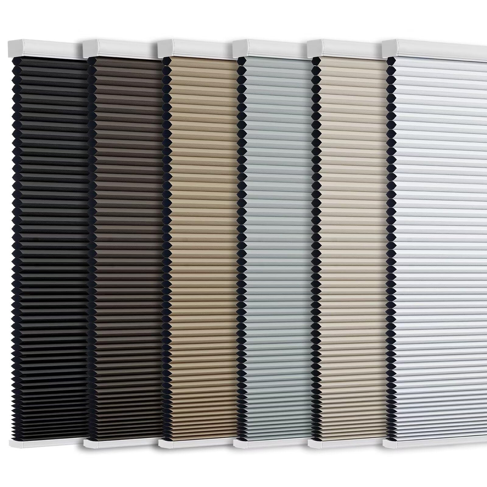 Changshade Cordless Cellular Shades Honeycomb Blinds 46″W x 72H Taupe