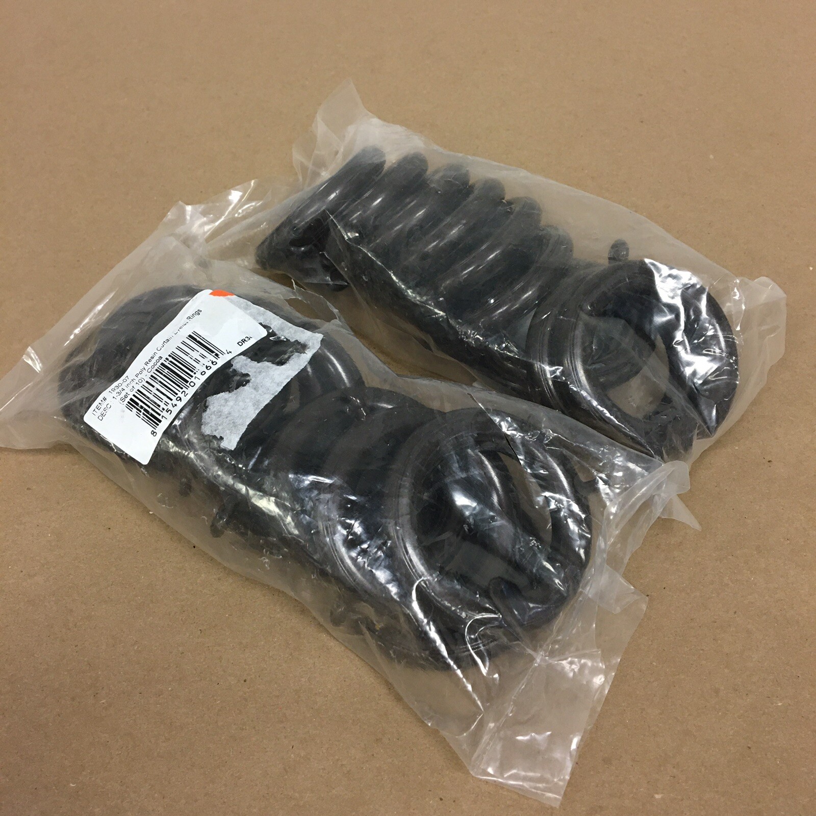 Rod Desyne 1-3/4 Inch Curtain Eyelet Rings 60pc Cocoa Brown Poly Resin & Metal