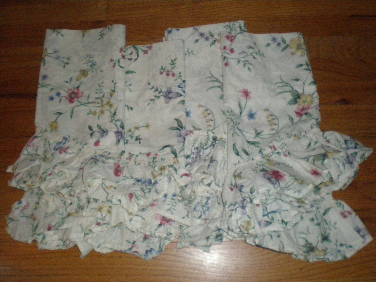 Springs Ruffled Valance Wildflowers Cotton Cottage Country Garden 4 avail NEW