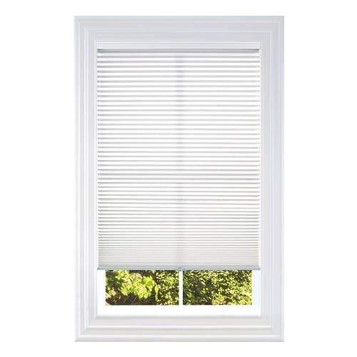 Cellular Honeycomb Cordless Shade, 9/16″ Single Cell, Light 23″W x 72″H White
