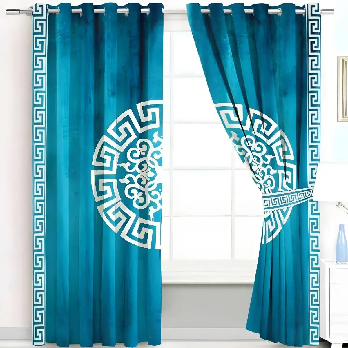 Luxury Splendid Velvet Curtain (2 Panels) window treatments drapes+folding belts