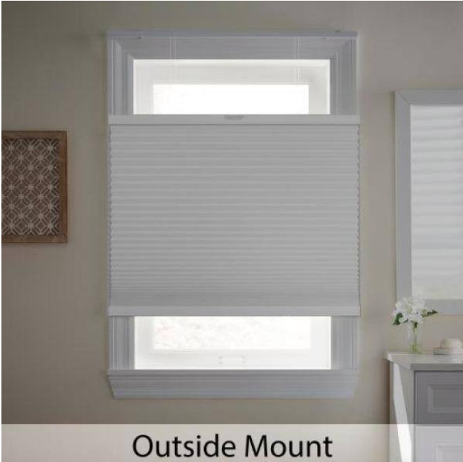 Shadow White Cordless Blackout Cellular Shades – 43.75 in. W x 64 in. L